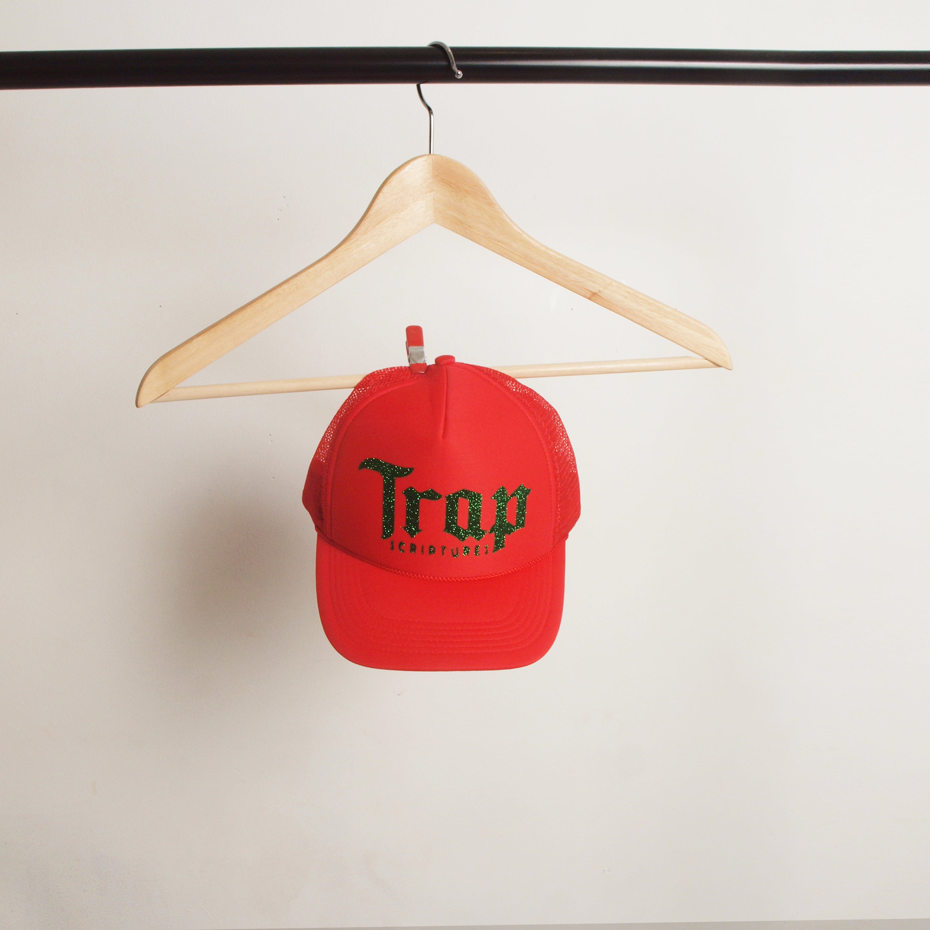 Red And Green Trap Scriptures Trucker Hat