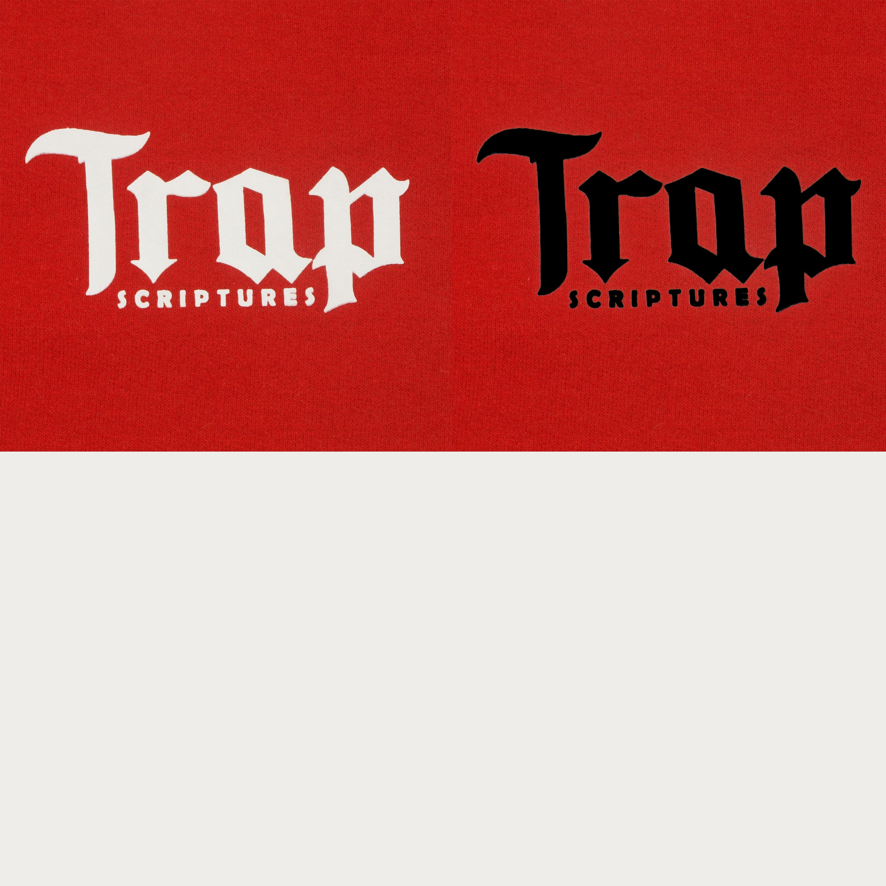 Red Trap Scriptures Trucker Hat With Color Options Available