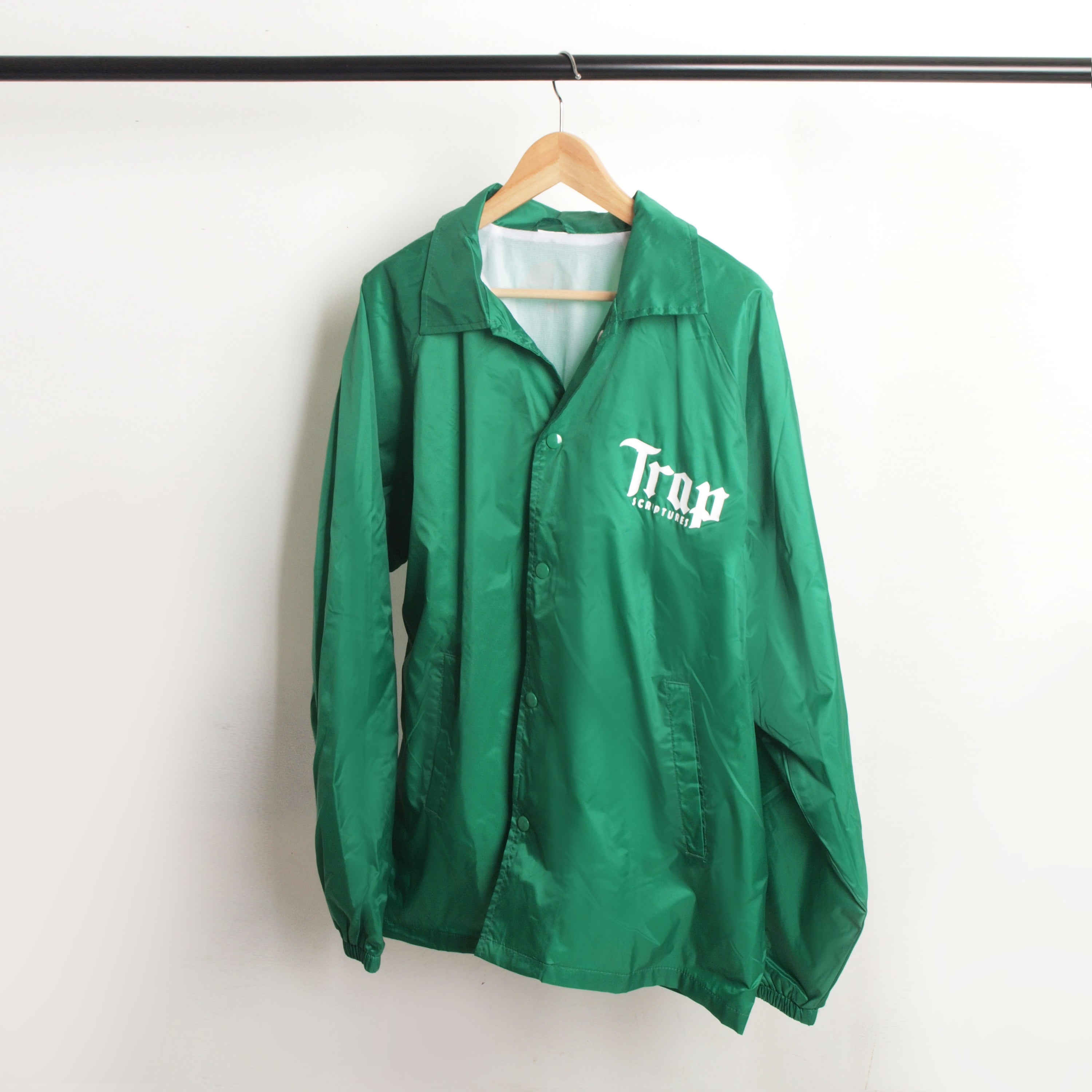 Hunter Green TRAP SCRIPTURES Baseball Jacket