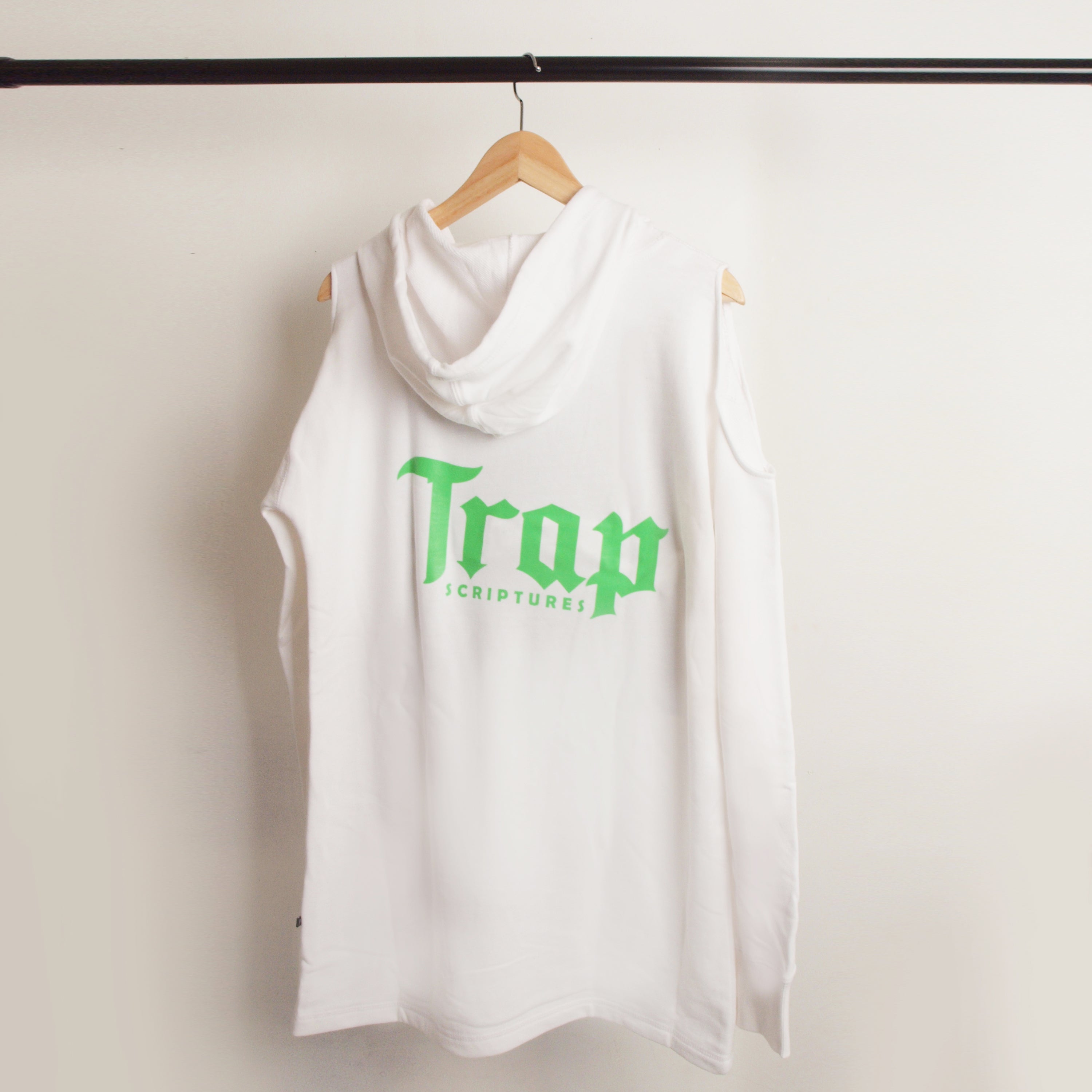White Cold Shoulder Hoodie With Color Options