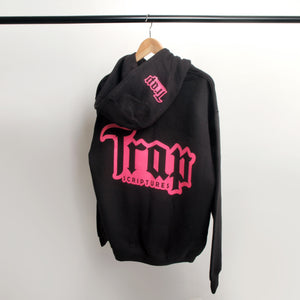 Black And Pink Trap Scriptures Hoodie