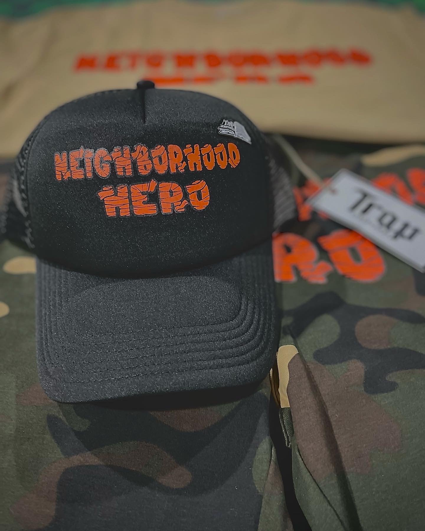 Trapscriptures Neighborhood Hero Short Set With Matching Trucker Hat