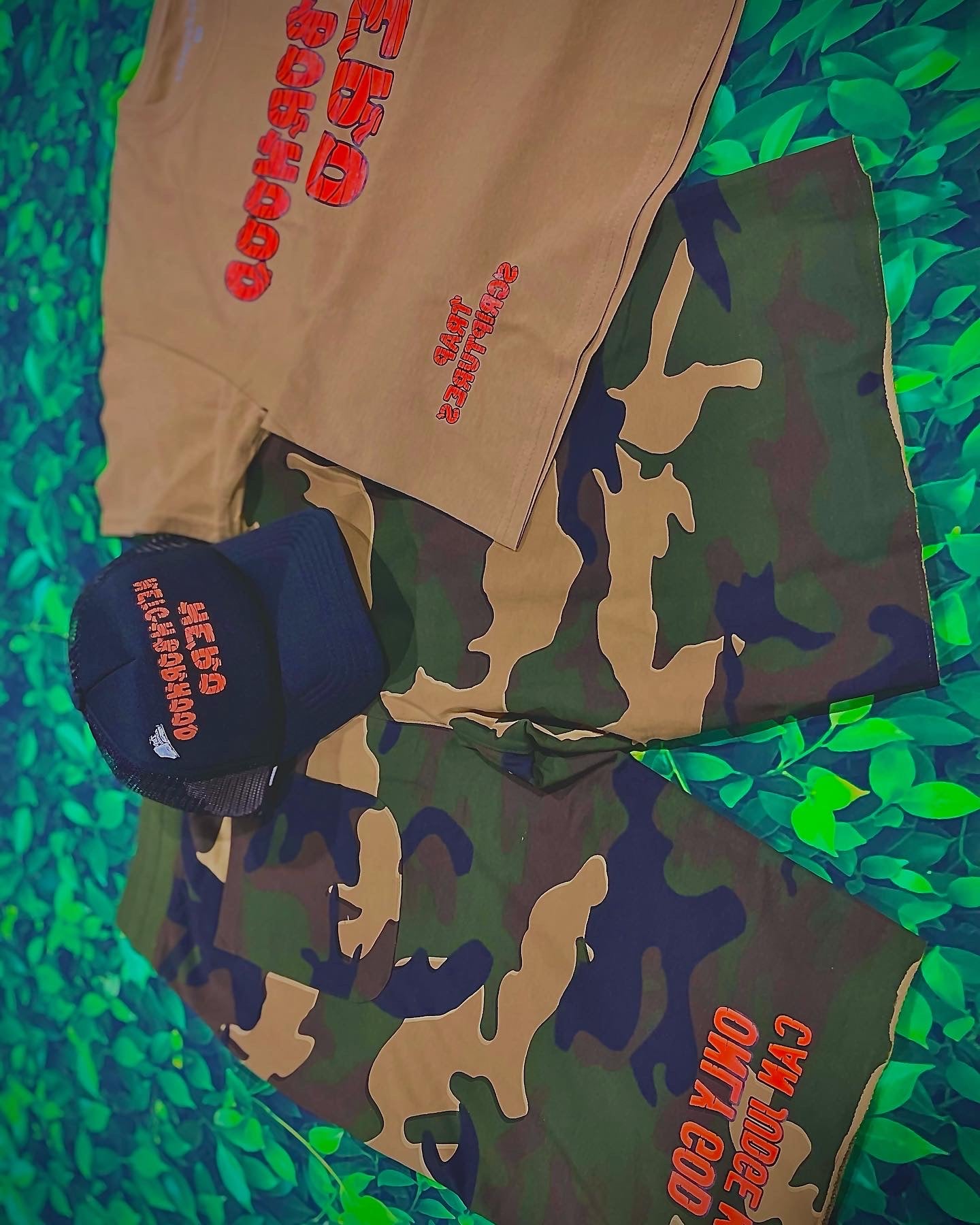 Trapscriptures Neighborhood Hero Short Set With Matching Trucker Hat