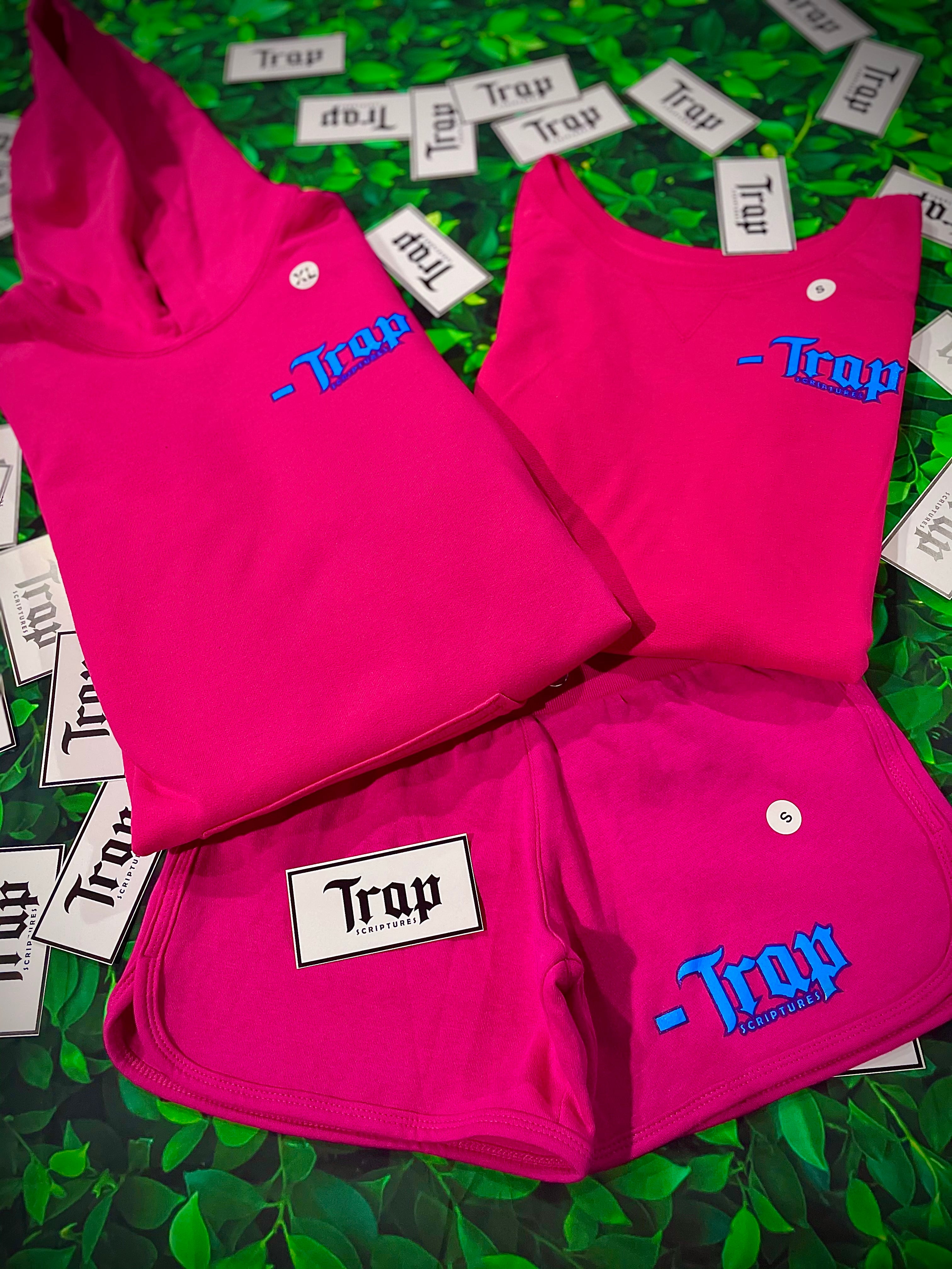 Trapscriptures Female Hoodie Short Set